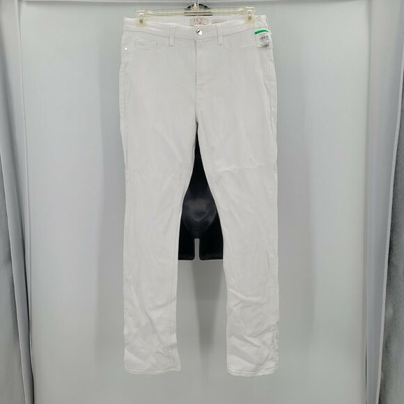 Jen 7 by 7 for All Mankind Slim Straight Jeans Mid Rise Button & Zip Fly SZ 12 - Picture 1 of 11